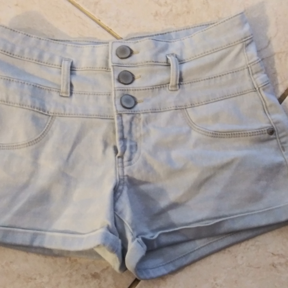3 button Jean Shorts